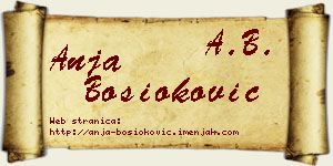 Anja Bosioković vizit kartica
